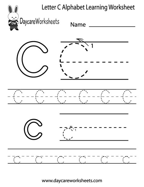 Preschool Worksheet Letter C
