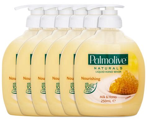 6 X Palmolive Naturals Nourishing Liquid Hand Wash Milk And Honey 250ml