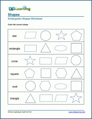 worksheet  shapes   images   grade shapes worksheets