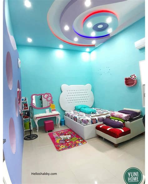 desain  dekorasi plafon kamar tidur kecil  nyaman