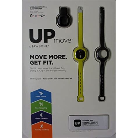 Jawbone Up Move Activity Tracker Onyx With Black Clip And Two Extra