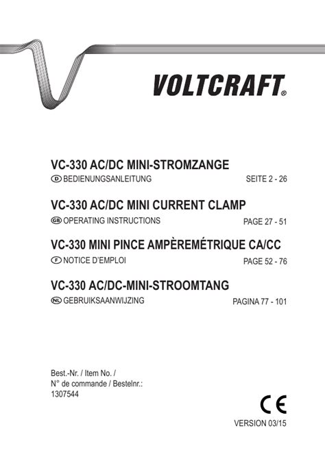 Voltcraft Vc 330 Operating Instructions Manual Manualzz