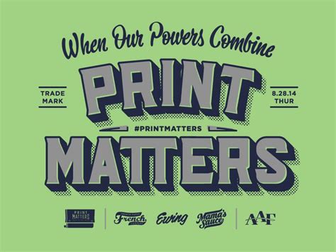 Print Matters Indianapolis Printed Matter Lettering Print