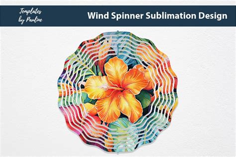 Tropical Floral Wind Spinner Sublimation Grafik Von Templates By