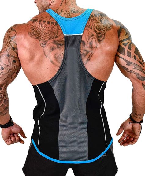 Amazon Com Mizok Mens Y Back Tank Tops Gym Bodybuilding Workout