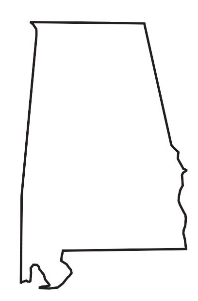 Alabama Outline Clip Art At Vector Clip Art Online Royalty