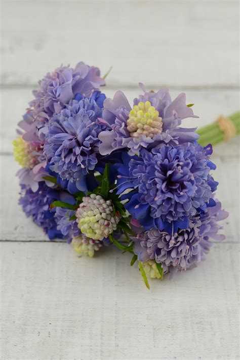 Scabiosa Bouquet Blue 14in