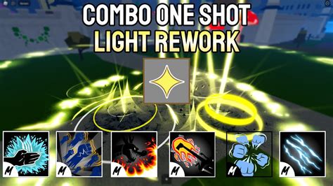 Combo One Shot With Light Rework And All Melee V2 Blox Fruits Youtube