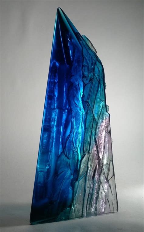 Blue Cliff Glass Sculpture By Crispian Heath Pyramid Gallery