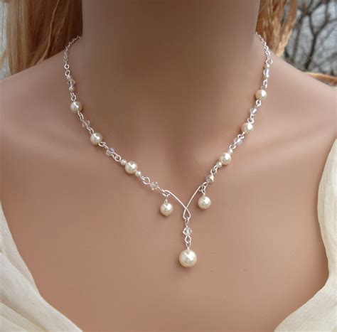 Pearl And Crystal Necklace Campestre Al Gov Br