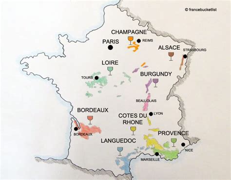 Esplorare I Vigneti Francesi Mappa Delle Migliori Regioni Vinicole In