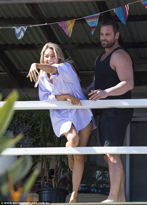 home and away s sam frost beams on set with engagement ring daily mail online