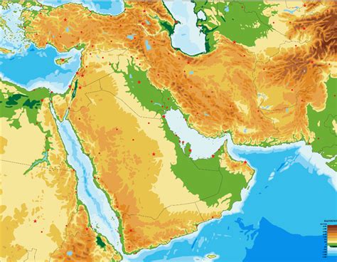 Middle East Physical Map Diagram Quizlet