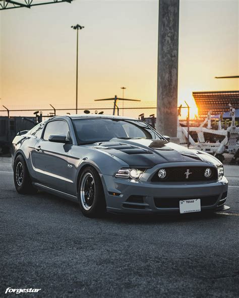 Gray Supercharged Ford Mustang S197 Forgestar D5 Forgestar