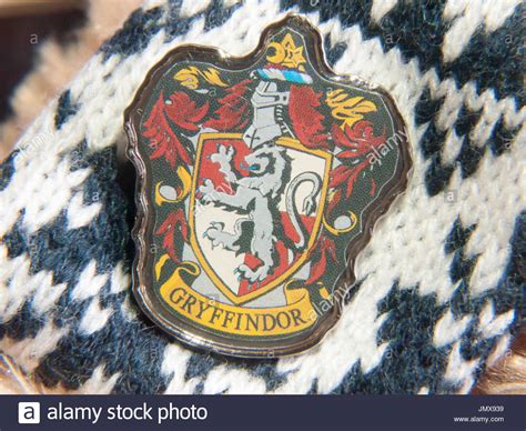 Harry Potter Badge Gryffindor House Emblem Detail England Uk Stock