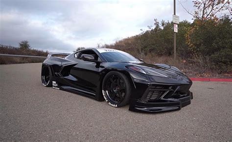 Video Lets Take A Closer Look At That Slammed C8 Corvette With The