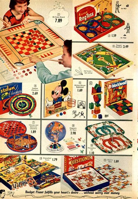 Vintage Games From A 1955 Spiegel Catalog 1950s Toys Retro Toys Retro