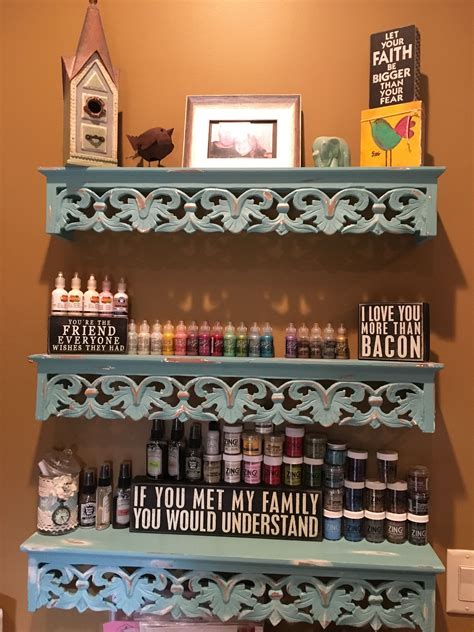 Possessing both together can create a room which can be a little too loud. Shelves - Scrapbook.com | Shelves, Cream shelving, Craft room