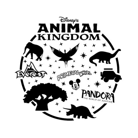 Animal Kingdom Walt Disney World Word Wdw Bubble Svg Cut File Etsy