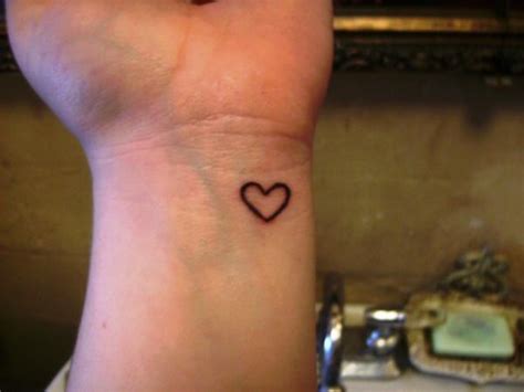 Cute Heart Tattoo For Women On Wrist