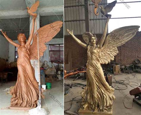 High Quality Outdoor Large Casting Bronze Angel Statue Design For Sale