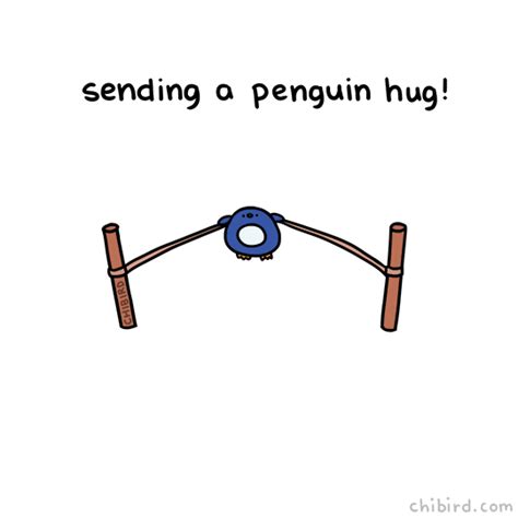 Cute Hug Penguin Cheer Up Slingshot Chibird Sending Hug Penguin