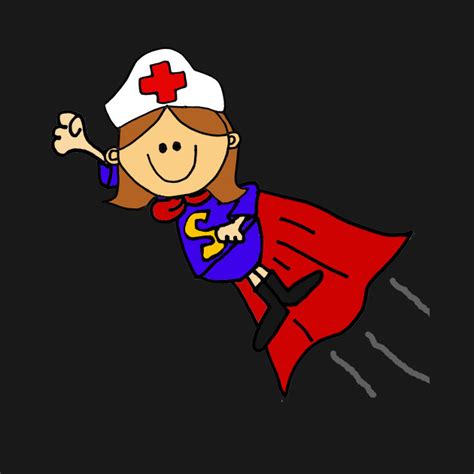 Cute Nurse Flying Superhero Cartoon Nurse T Shirt Teepublic