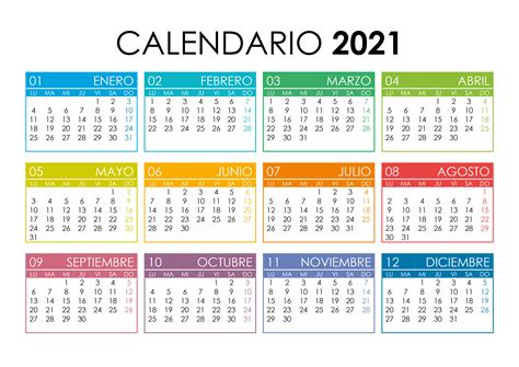 Calendario 2021 Imprimir Calendarios Para Imprimir 2021 Dias Feriados