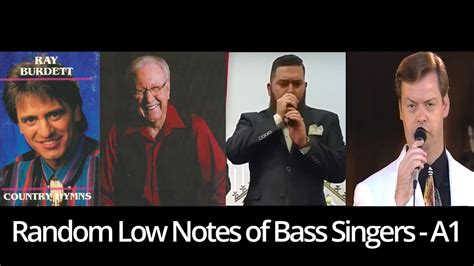 Random Low Notes Of Bass Singers A1 Compilation Youtube