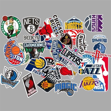 31 Nba Basketball Teams Logo Decals Vinyl Stickers For Skateboard