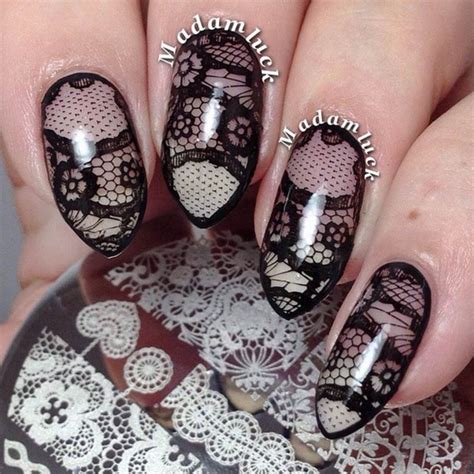 Awesome Lace Stamping Nails Nail Art By Born Pretty Nailpolis Museum