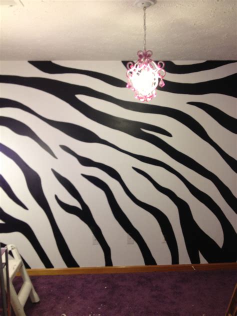 Zebra Stripe Wall Painting Stripes On Walls Zebra Print Walls Zebra