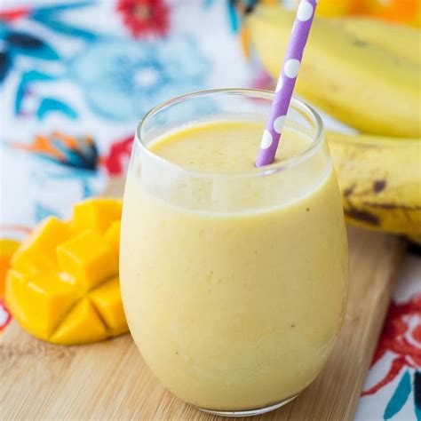 4 Ingredient Mango Banana Smoothie A Healthy Tropical Drink
