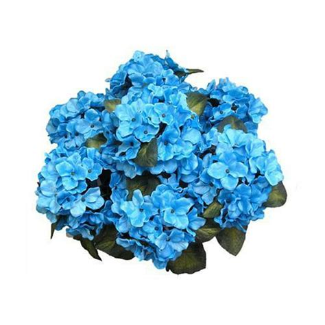 jenlyfavors 22 inch x large satin artificial hydrangea silk flower bush 7 heads turquoise