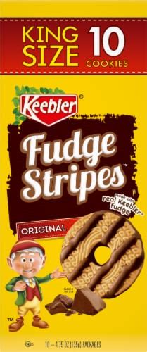Keebler Original Fudge Stripes Cookies 10 Ct 475 Oz Bakers