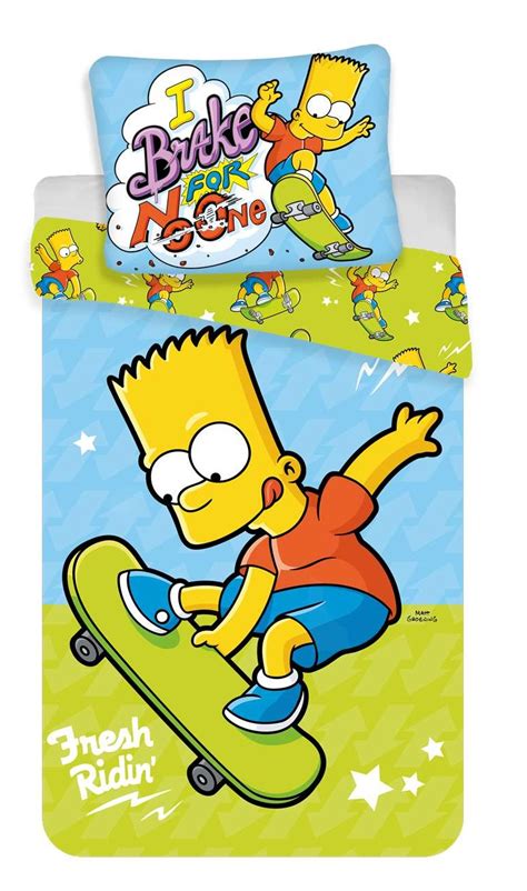 DĚtskÉ PovleČenÍ 140x200 Simpsonovi Bart Skate 03 Pokojík