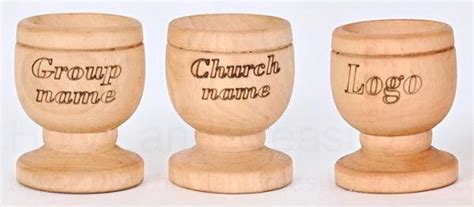 Wholesale Personalized Engraved Olive Wood Communion Cups 180 290