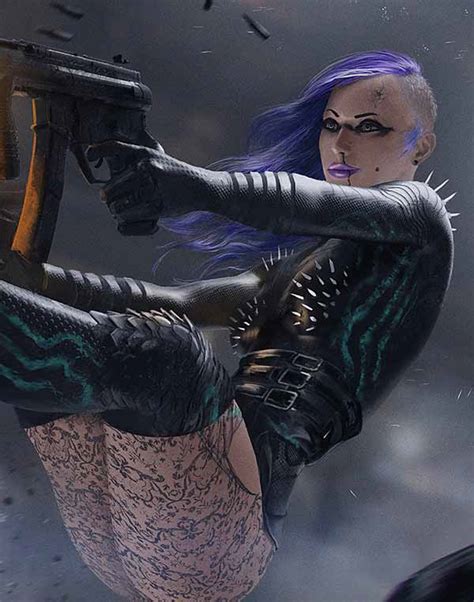 64 Badass Cyberpunk Girl Concept Art And Female Character