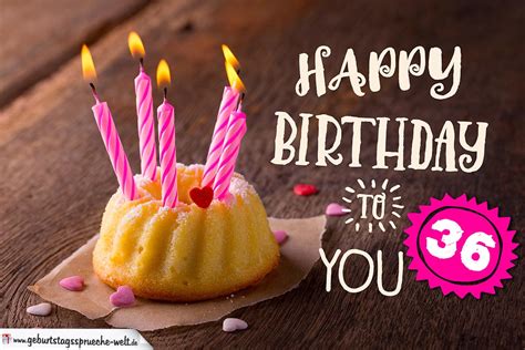 Happy birthday cake topper geburtstags torten stecker,deko,kuchen glitzer silber. Happy Birthday Karte zum 36. Geburtstag mit Kuchen ...