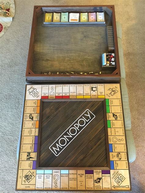 Diy Custom Made Monopoly Board With Secret Compartment Custom