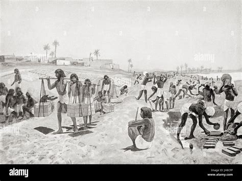 Gli Schiavi Ebrei Per Fabbricare Mattoni In Egitto Da Hutchinson Nella