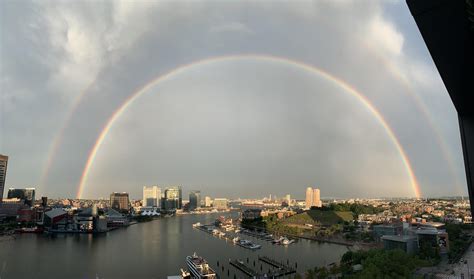 Double Rainbow Over The Harbor Rbaltimore