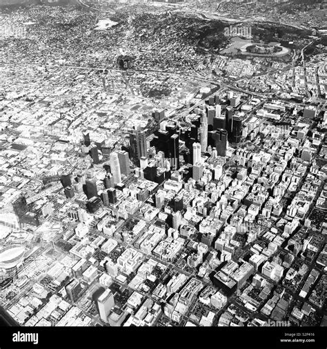 An Aerial View Of Downtown Los Angeles California Stock Photo Alamy