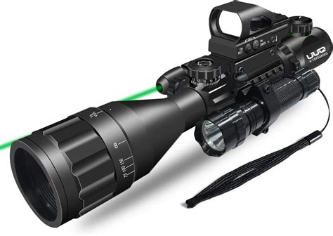 Mira Para Rifle Uuq C4 12x50 Ar15 Doble Iluminación