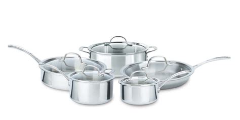The calphalon tri ply line combines the best material properties of aluminum and stainless steel into a solid single construction through cladding. while cooking and cleaning with the calphalon tri ply set may take some getting used to, the good news is that these pots and pans should last a lifetime. Best Calphalon 13-Piece Hard Anodized Cookware Set Macys ...