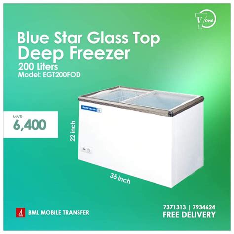Bluestar 200l Glasshard Top Deep Freezer Call 7371313 7934624 Ibay