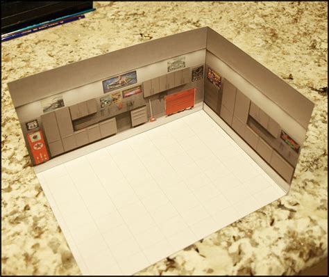 Printable Garage Diorama Template Customize And Print