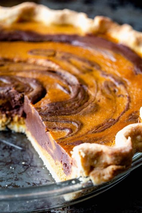 Chocolate Swirl Pumpkin Pie Healthy Seasonal Recipes