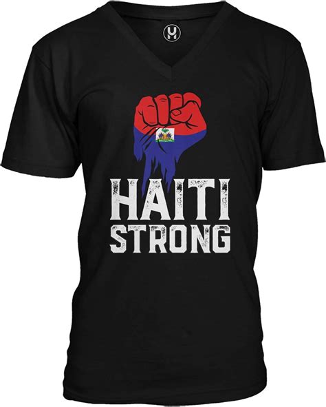 Haiti Strong Haitian Country Pride Unisex V Neck T Shirt