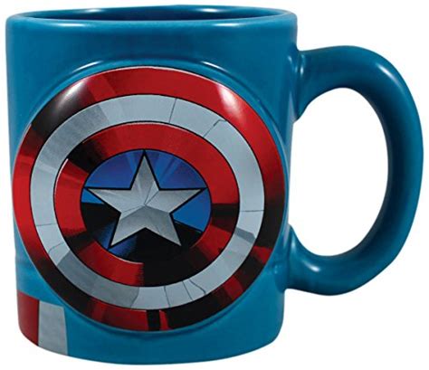 vandor marvel captain america shaped ceramic soup coffee mug cup 20 ounce x large pack of 1